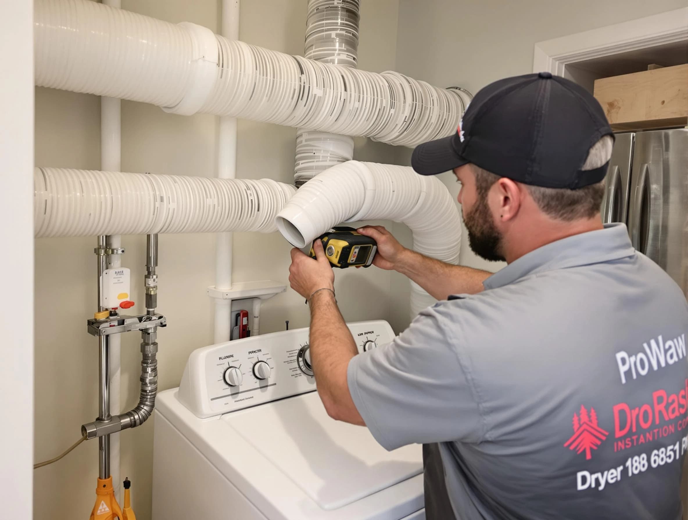 Professional dryer vent hose installation by Medford Dryer Vent Cleaning in Medford