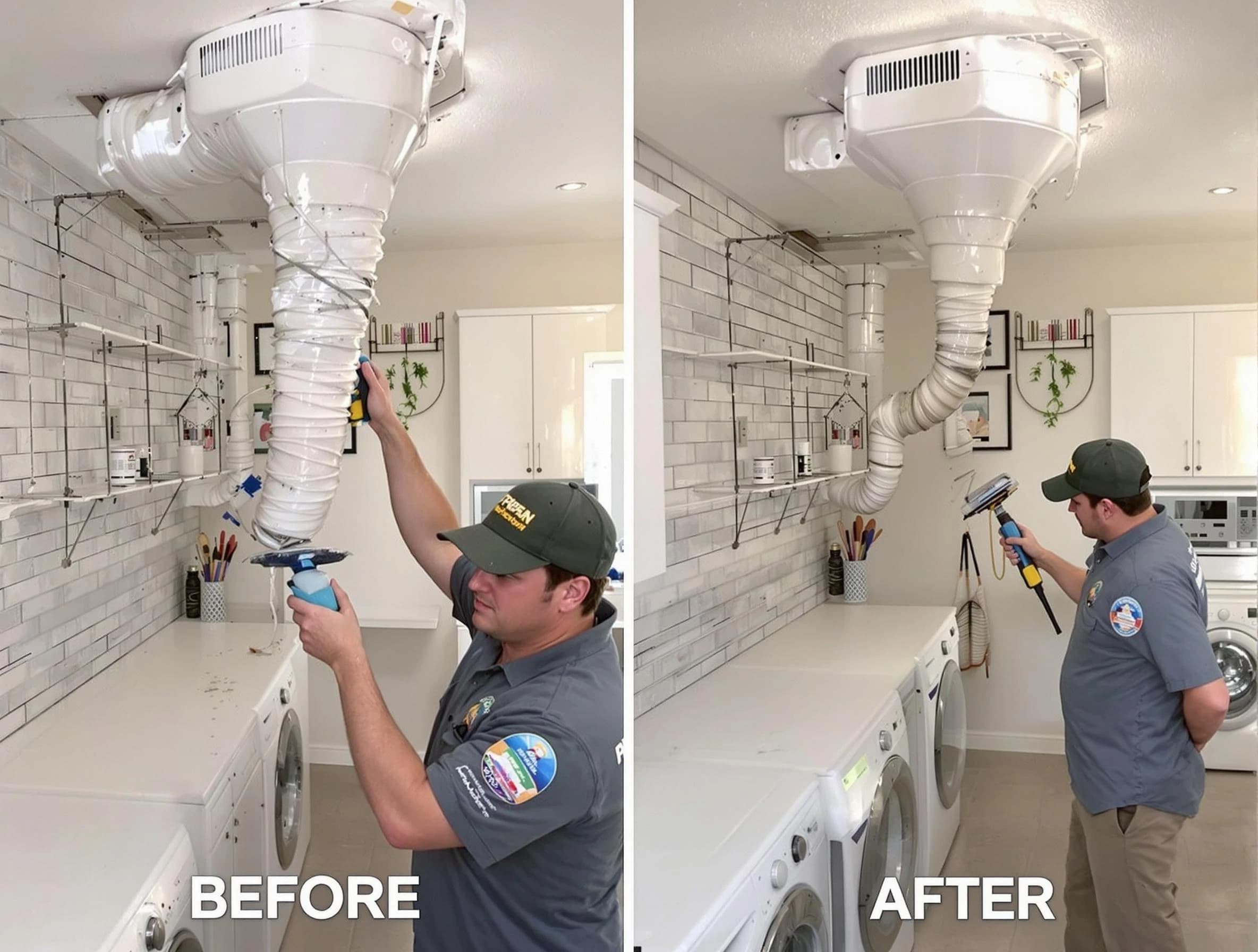 Professional dryer exhaust vent cleaning by Medford Dryer Vent Cleaning in Medford