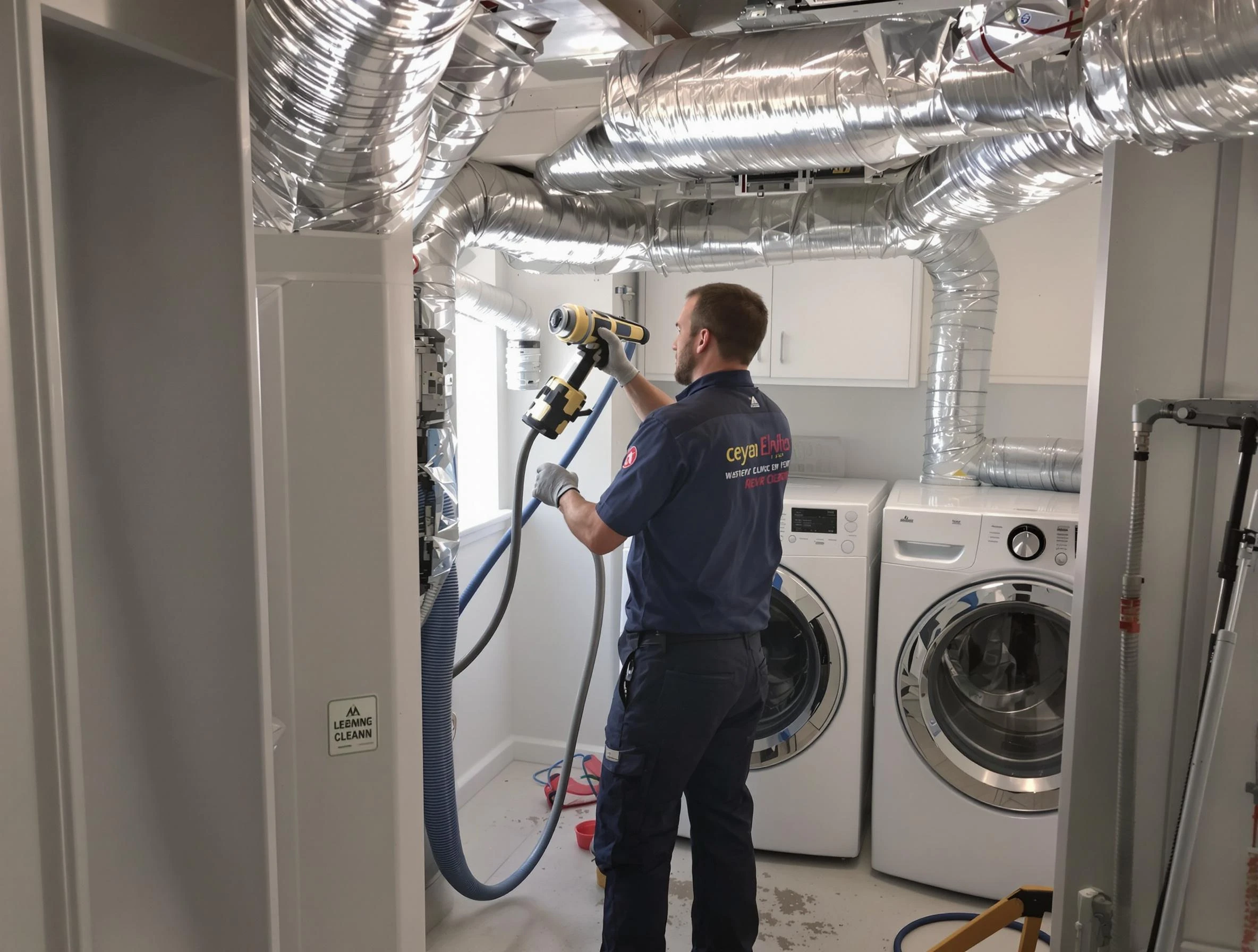 Medford Dryer Vent Cleaning specialist using advanced equipment for thorough duct cleaning in Medford